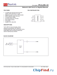 Datasheet PLL650-10SI manufacturer PhaseLink