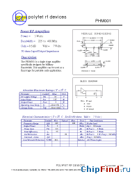Datasheet PHM001 производства Polyfet