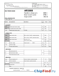 Datasheet AR3008S30 производства Power Semiconductors
