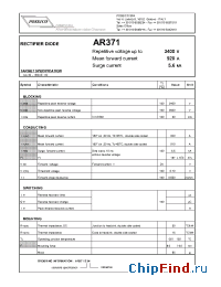 Datasheet AR371S34 производства Power Semiconductors