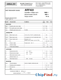 Datasheet ARF422 производства Power Semiconductors