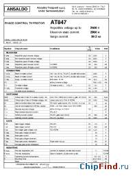 Datasheet AT847 производства Power Semiconductors