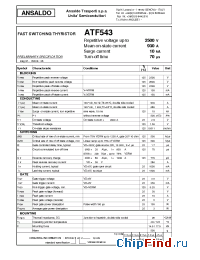 Datasheet ATF543 производства Power Semiconductors