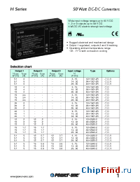 Datasheet 12H1001-2R manufacturer Power-One