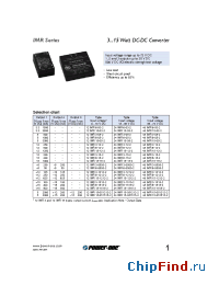 Datasheet 12IMR3-05-2 manufacturer Power-One