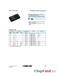 Datasheet 24IML10-15-15-3 производства Power-One