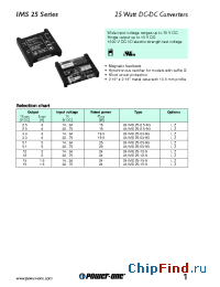 Datasheet 24IMS25-05-9G производства Power-One