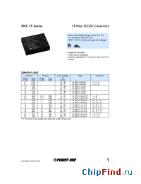 Datasheet 48IMS15-05-9R manufacturer Power-One