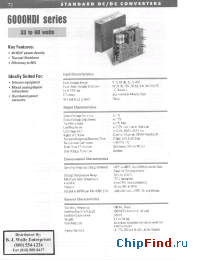 Datasheet 6003S12HDI manufacturer Power-One