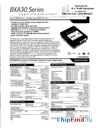 Datasheet BXA30-48D15 производства Power-One