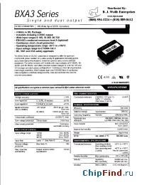 Datasheet BXA3-48S05 manufacturer Power-One