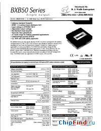 Datasheet BXB50-48S3V3 производства Power-One