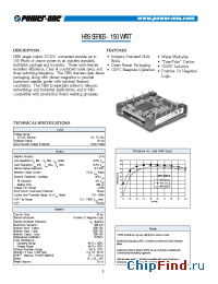 Datasheet HBS150YJ-A производства Power-One