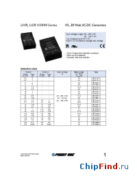 Datasheet LHR5001-2 производства Power-One