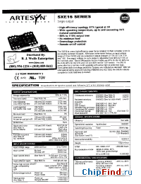 Datasheet SXE15-48S05 manufacturer Power-One