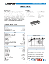 Datasheet VWS100Z28 manufacturer Power-One