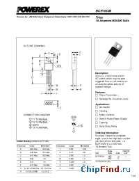 Datasheet BCR16CM-12 manufacturer Powerex