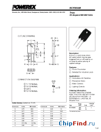 Datasheet BCR30AM-12 manufacturer Powerex