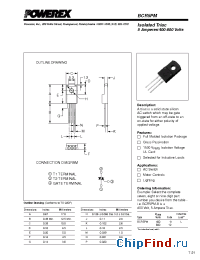 Datasheet BCR5PM-8 manufacturer Powerex