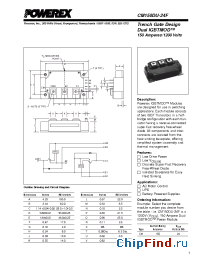 Datasheet CM150DU-24F производства Powerex