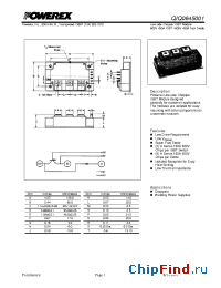 Datasheet QIQ0645001 manufacturer Powerex
