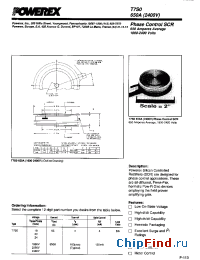 Datasheet T7S0--65-2400V производства Powerex
