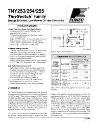 Datasheet TNY254 производства Power Integrations
