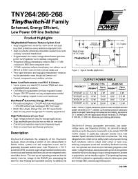 Datasheet TNY264/266-268 производства Power Integrations