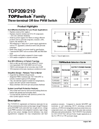 Datasheet TOP209P производства Power Integrations