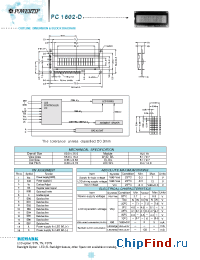 Datasheet PC1602D производства Powertip