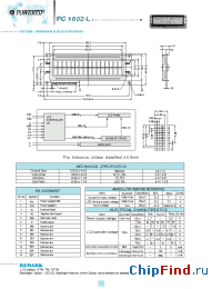 Datasheet PC1602-L производства Powertip