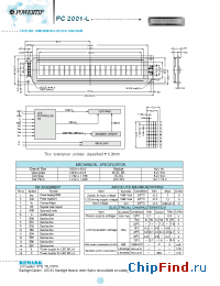 Datasheet PC2001-L производства Powertip