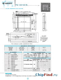 Datasheet PG160160-B производства Powertip