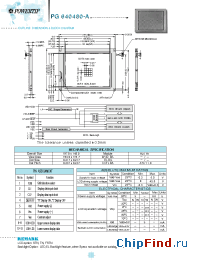 Datasheet PG640480-A производства Powertip