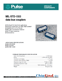 Datasheet MIL-STD-1553 производства Pulse