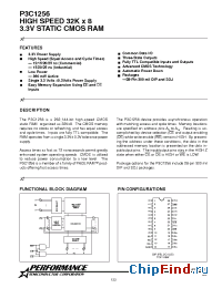 Datasheet P3C1256-12JC manufacturer Pyramid
