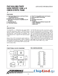 Datasheet P4C1024-17J4C manufacturer Pyramid