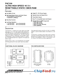 Datasheet P4C150-10PC производства Pyramid