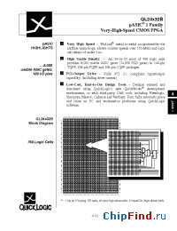 Datasheet QL24X32B-1PQ208C производства QuickLogic