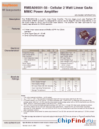 Datasheet RMBA09501-58 производства Raytheon