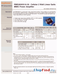 Datasheet RMBA09501A-58 производства Raytheon