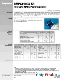 Datasheet RMPA1902A-58 производства Raytheon