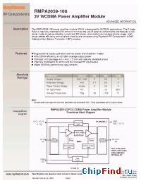 Datasheet RMPA2059-108 производства Raytheon