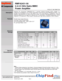 Datasheet RMPA2451-58 производства Raytheon