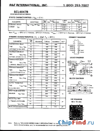 Datasheet SCL4047BS производства R&E