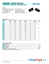 Datasheet R05A09 manufacturer Recom