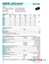 Datasheet R05SD09 manufacturer Recom
