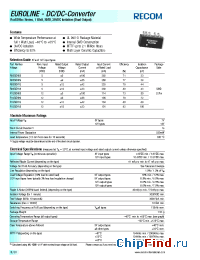 Datasheet R05SDH12 manufacturer Recom