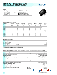 Datasheet R05SS12 manufacturer Recom