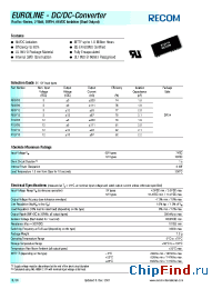 Datasheet R12V15 manufacturer Recom